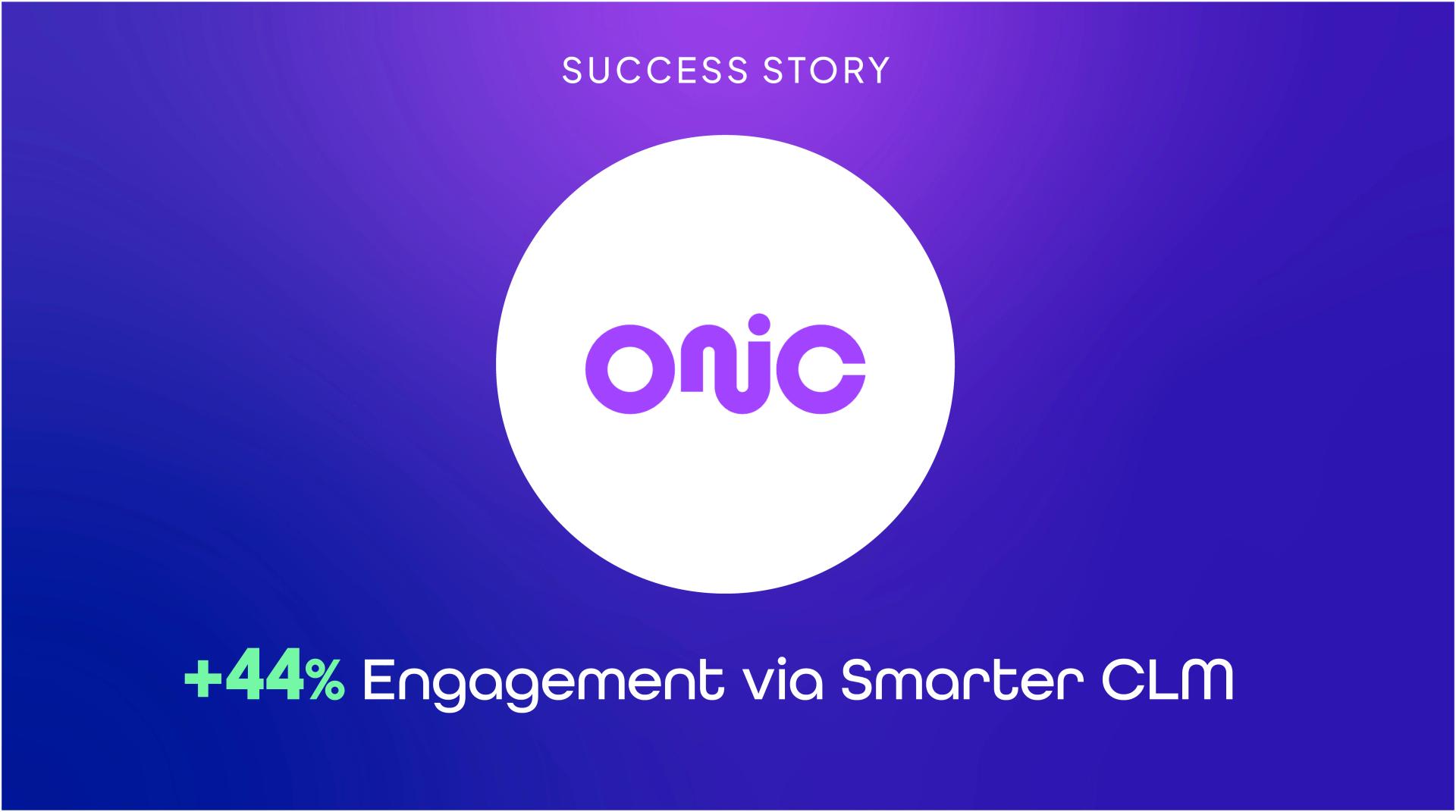 44% engagement uplift. 2x faster campaigns. 100% automated journeys. Onic now runs its entire CLM strategy in real time with Evam.